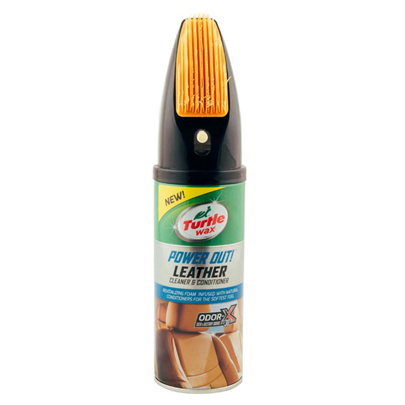 Очисник-кондиціонер для шкіри Turtle Wax Leather Cleaner аерозоль зі щіткою 400мл Львів - фото 1