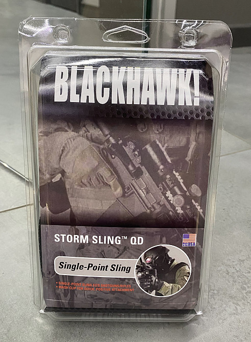 Ремень одноточечный оружейный Черный, нейлон, BLACKHAWK Storm Sling QD быстросъемный, ремень для автомата Solmir Киев - изображение 3