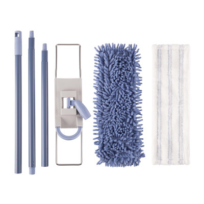Швабра Ardesto Profe з 3-секційною ручкою 130 см та 2 змінними насадками 40 см Синя (ARHE1132SB) Вінниця - фото 3