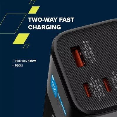 Батарея універсальна Canyon PB-2010 27000mAh PD/3.1/140Wh, in/out2xUSB-C PD/140W, outUSB-A/22.5W (CNE-CPB2010DG) Вінниця - фото 7