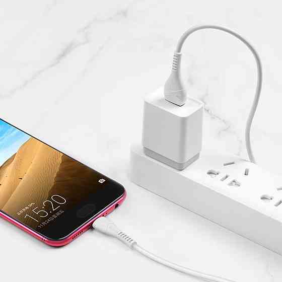 Кабель HOCO X37 USB to Micro 2.4A, 1m, PVC, PVC connectors, White Київ