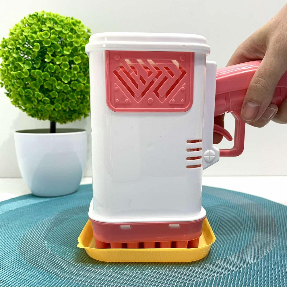 Пістолет для запуску мильних бульбашок 45 отворів 17 см Рожевий (2023-58A) Чернігів - фото 7