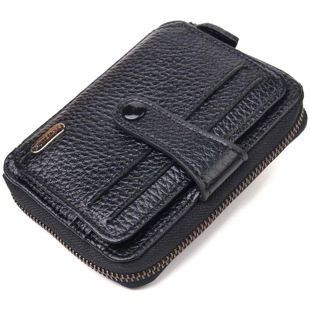 Стильное женское портмоне из натуральной кожи CANPELLINI 21490 Черное Киев - изображение 1