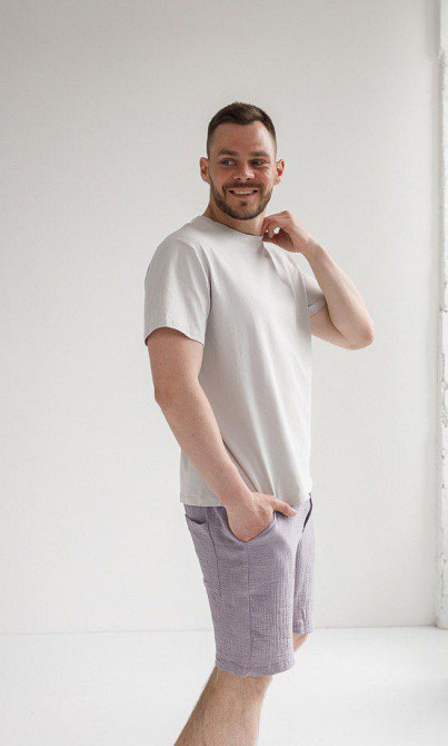 Мужские шорты муслиновые Темно-Серый M Харьков - изображение 5