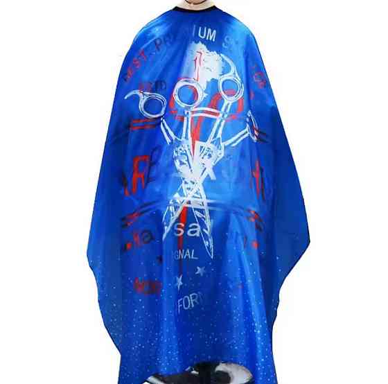 Парикмахерская накидка Barbershop для стрижки и покраски 140 на 50 см синий Киев