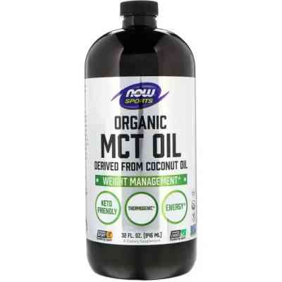 Травы Now Foods Органическое Масло МСТ, Organic MCT Oil, 946 мл (NOW-02236) Винница