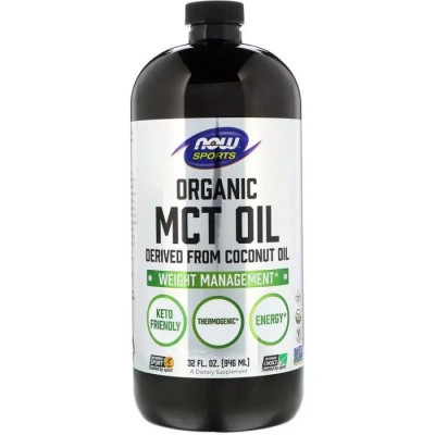 Трави Now Foods Органічна Олія МСТ, Organic MCT Oil, 946 мл (NOW-02236) Вінниця - фото 1