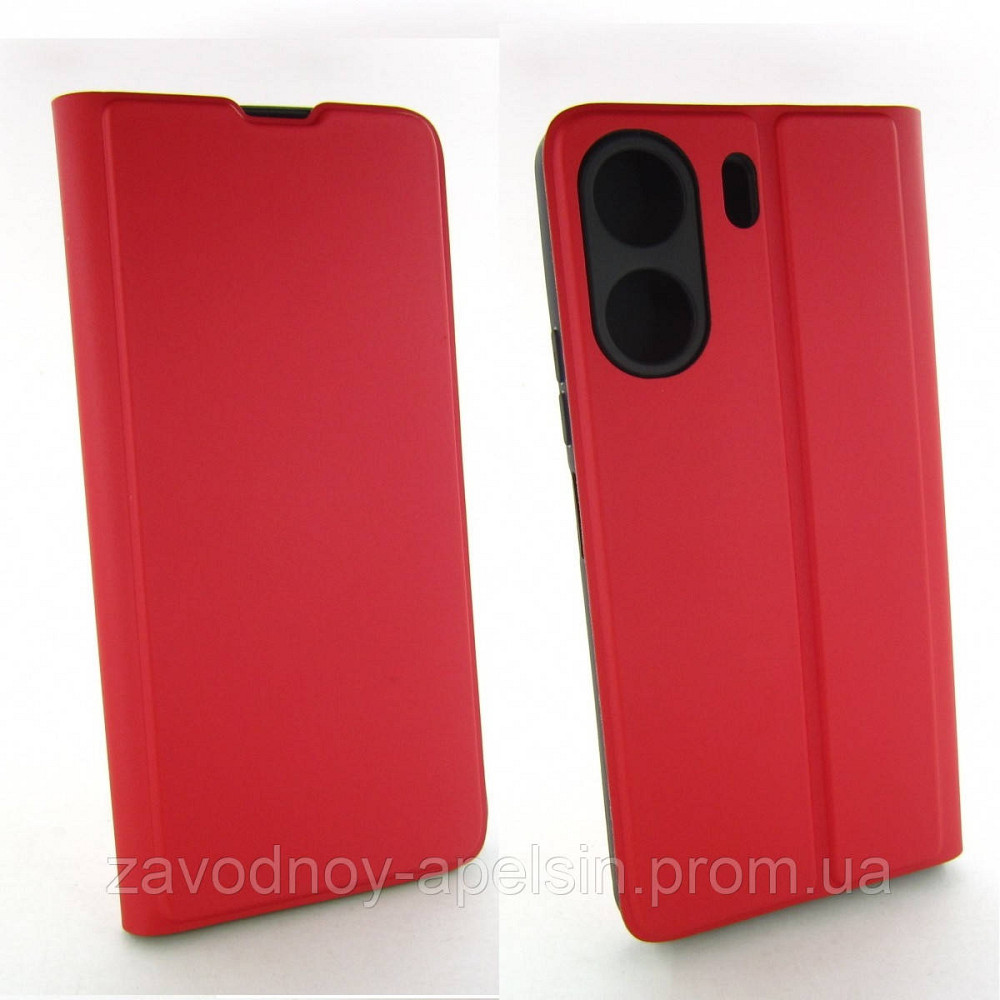 Чохол-книжка Xiaomi Redmi 13C Poco C65 Захист камери (червоний) Одеса - фото 1