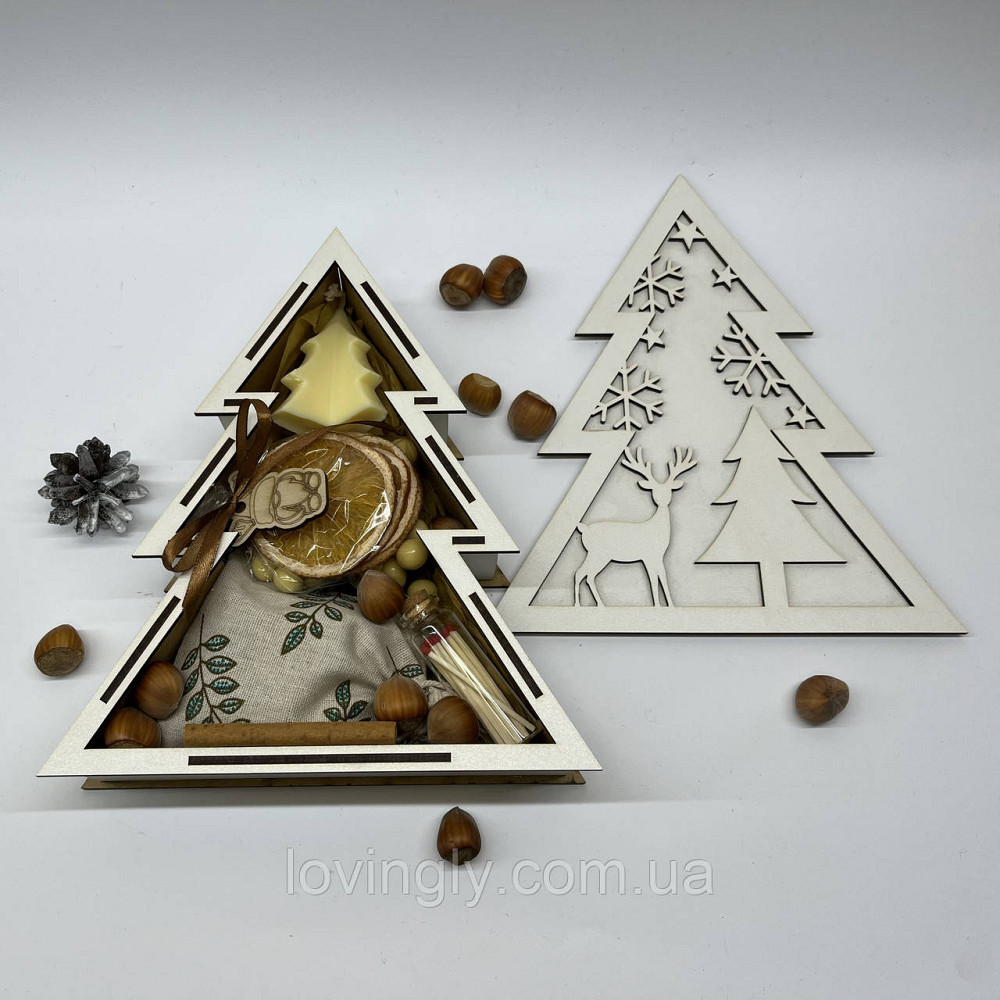 Подарочный набор в фигурной коробке: восковая свеча, глинтвейн, сладости Ирпень - изображение 7