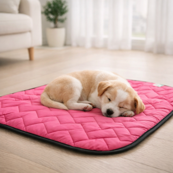 Подстилка для собак AV размер S 55*40 см розово-черная Киев
