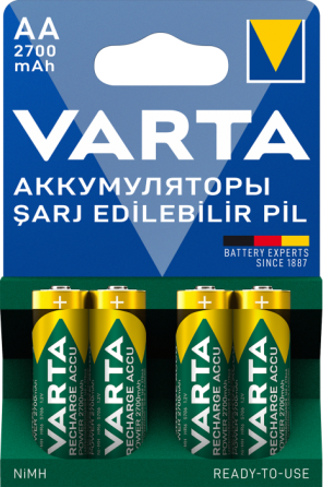 Акумулятор VARTA RECHARGEABLE AA 1.2V  NI-MH 2700mAh блістер 4 шт Рівне