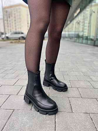 Nikos Черевики жіночі Niros чорні натуральна шкіра зима висота 20 см (2101/274) 36-39 (5193) Коломыя