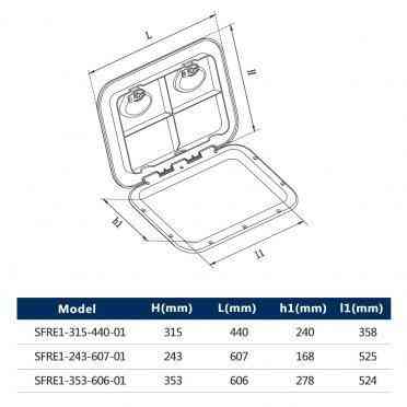 Люк Доступа 606X353 Seaflo для катеров яхт лодок Киев