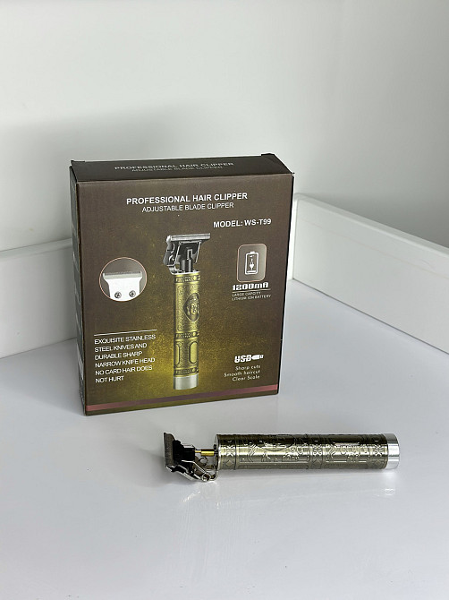 Тример для окантування малюнків та бороди Professional Hair Clipper WS-T99 (Будда) Чернівці - фото 4