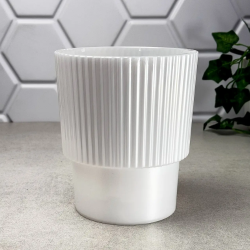 Вазон "Стелла" для орхідей з дренажем 13*15см. (біла перлина) Житомир - фото 3