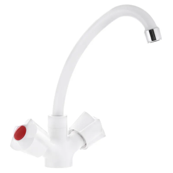 Кухонний змішувач Plamix Ama-271 White без підводки (PM0696) Харків