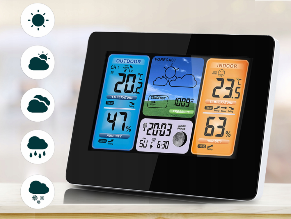 Метеостанція для дому BERDSEN BD-902 Black (390200) Київ - фото 2