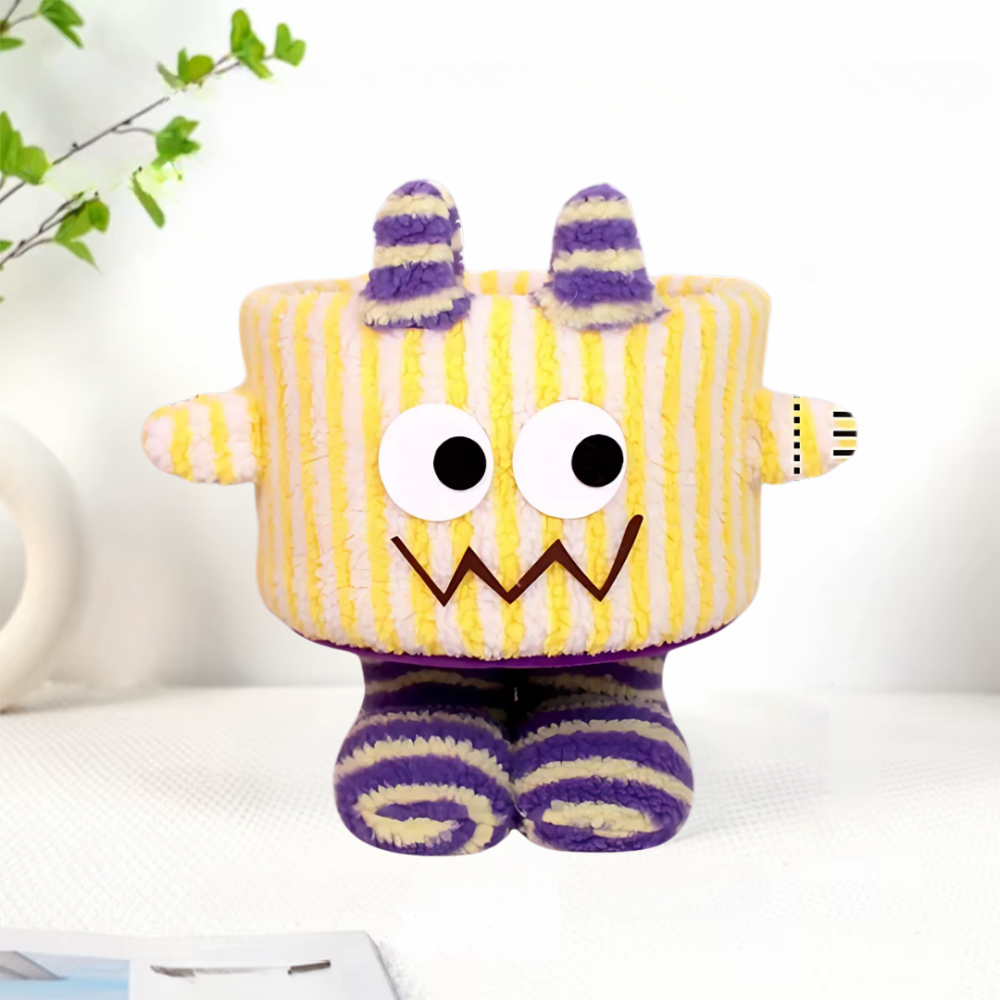 Корзина для игрушек плюшевый органайзер в детскую комнату мягкий для вещей и игрушек детская. В полоску Каменец-Подольский - изображение 2