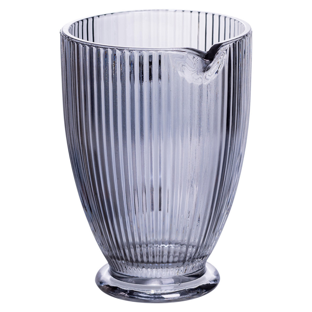 Yiwu Глек для компоту 1.2 (л) лимонаду, мохіто, сангрії прозорий ребристий фігурний скляний 18. Коломия - фото 3