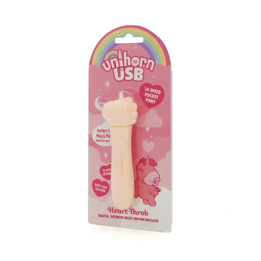 Вибратор-единорожка Unihorn USB Bullet – Heart Throb, вибропуля, USB-зарядка, 10 режимов Львов - изображение 3