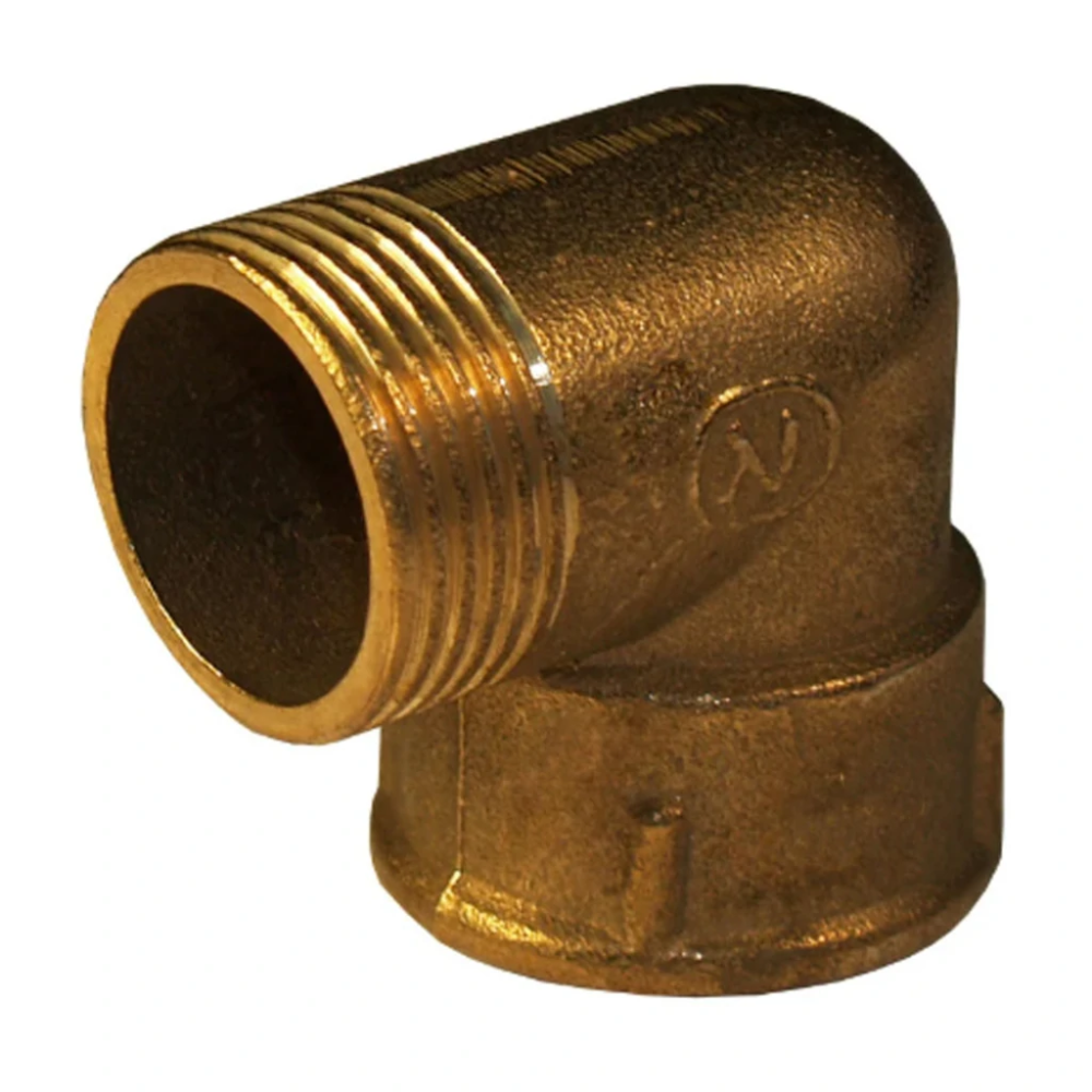 Угол 1/2'' наруж/внутр Украина, латунь усиленный Харьков - изображение 1