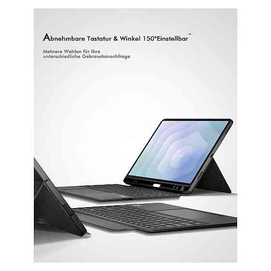 Чохол з клавіатурою Doohoeek для Samsung Galaxy Tab S11 Ultra 14.6 QWERTZ Bluetooth LCD дисплей RGB трекпад Київ