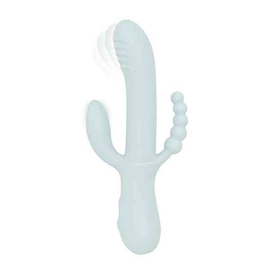 Вибратор-кролик Good Vibes Only - SAGE Triple Stimulation Vibe Soft Silicone - Blue Sex Aura Киев