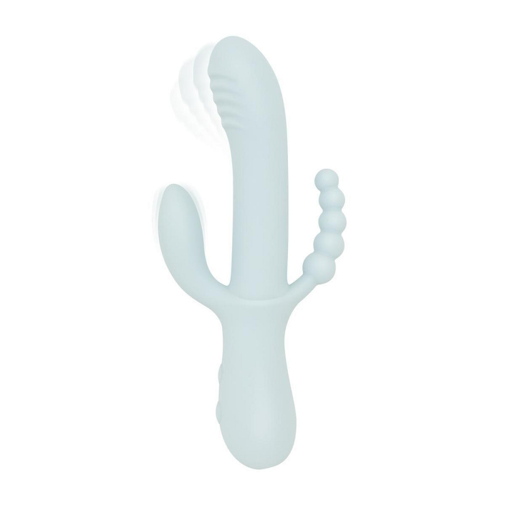 Вибратор-кролик Good Vibes Only - SAGE Triple Stimulation Vibe Soft Silicone - Blue Sex Aura Киев - изображение 1