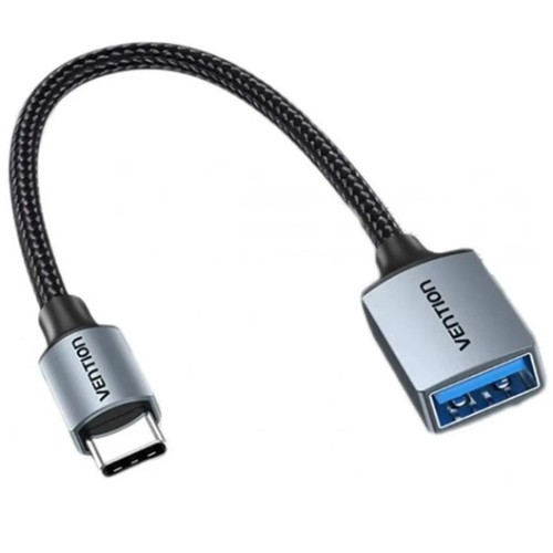 Перехідник USB 3.0 Type-C --> USB AF (OTG) кабель 0.15м  Aluminum Alloy Vention сірий Вінниця - фото 2