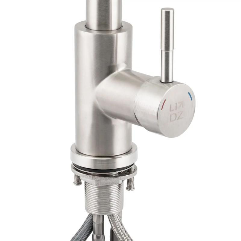 Смеситель для кухни Lidz Aria 015FL1 с выдвижным изливом (k35) LDARI015FL1NKS34944 Nickel Харьков - изображение 3