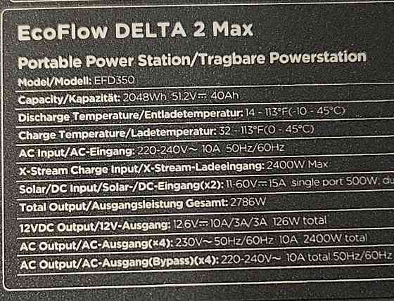 Ecoflow Delta 2 max 2048wh Европа. Харків