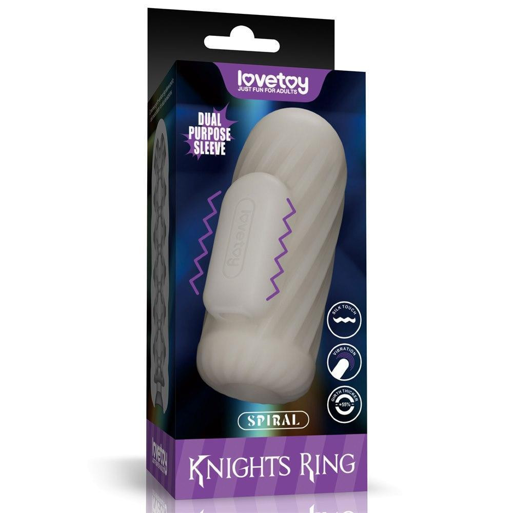 Мастурбатор - Knights Ring Vibrating Dual Purpose Sleeve-Spiral Sex Aura Київ - фото 1