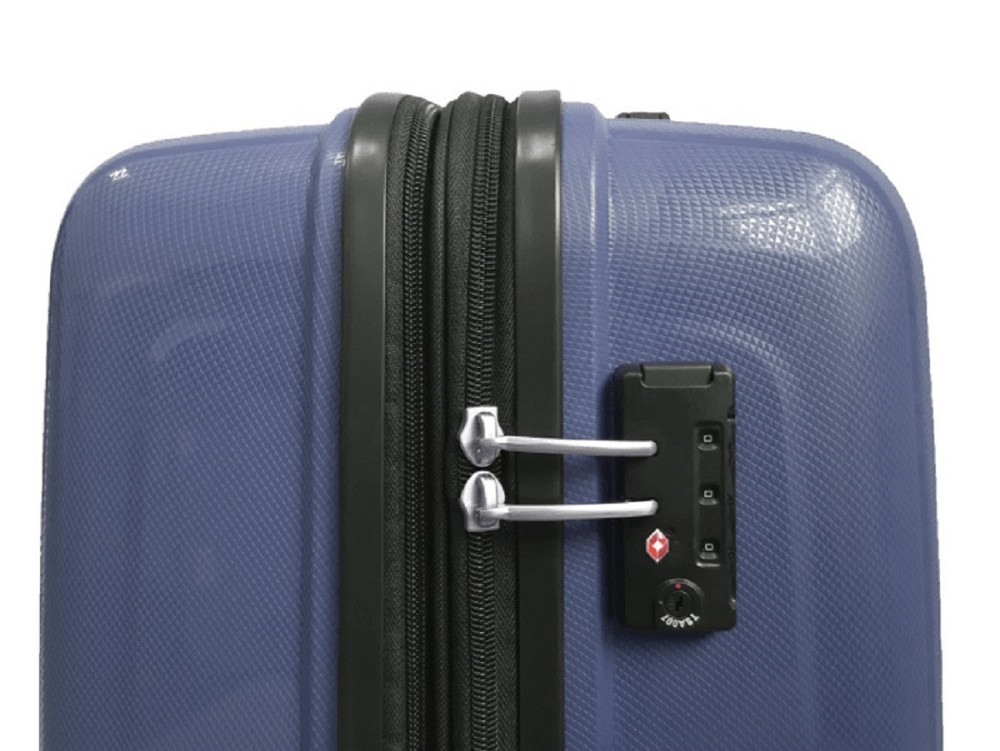 Чемодан пластиковый AIRTEX 241 малый 55 см синий Киев - изображение 9