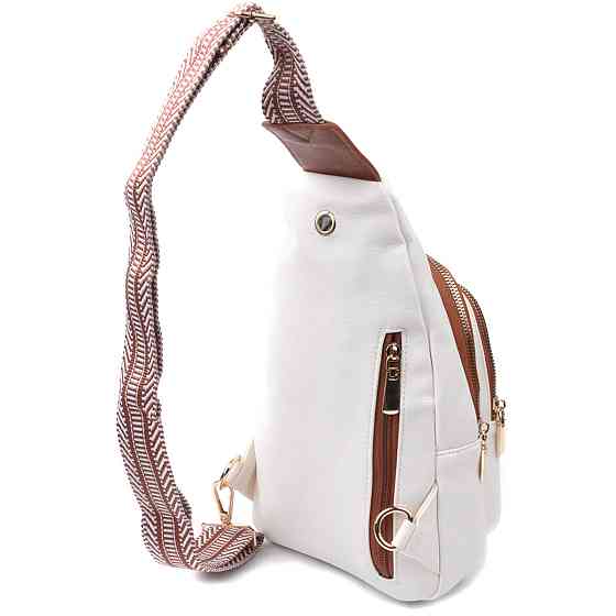 Стильна сумка жіноча з однією лямкою через плече з екошкіри Білий (Vintage) Київ