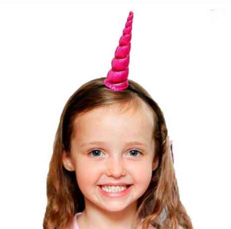 Дитяча пов'язка "Єдиноріг", малинова - висота рогу 14см, окружність універсальна (на резинці) Київ