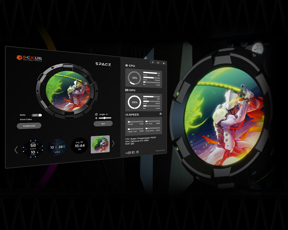 Система водяного охлаження ID-Cooling Space LCD SL240 XE Чорний Харків - фото 14