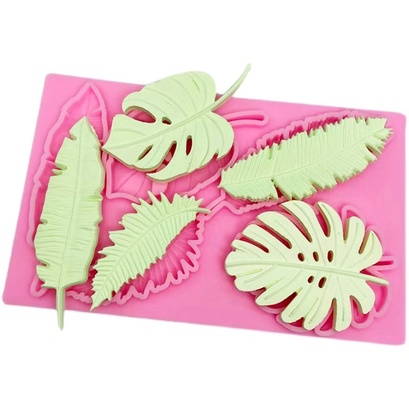 Молд силиконовый Листья 195 на 122 мм розовый Киев - изображение 4