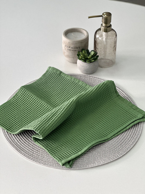 Вафельное полотенце Ideal Textile 70х140 см 240 г/м2 (56860827) Зелений Черновцы - изображение 1