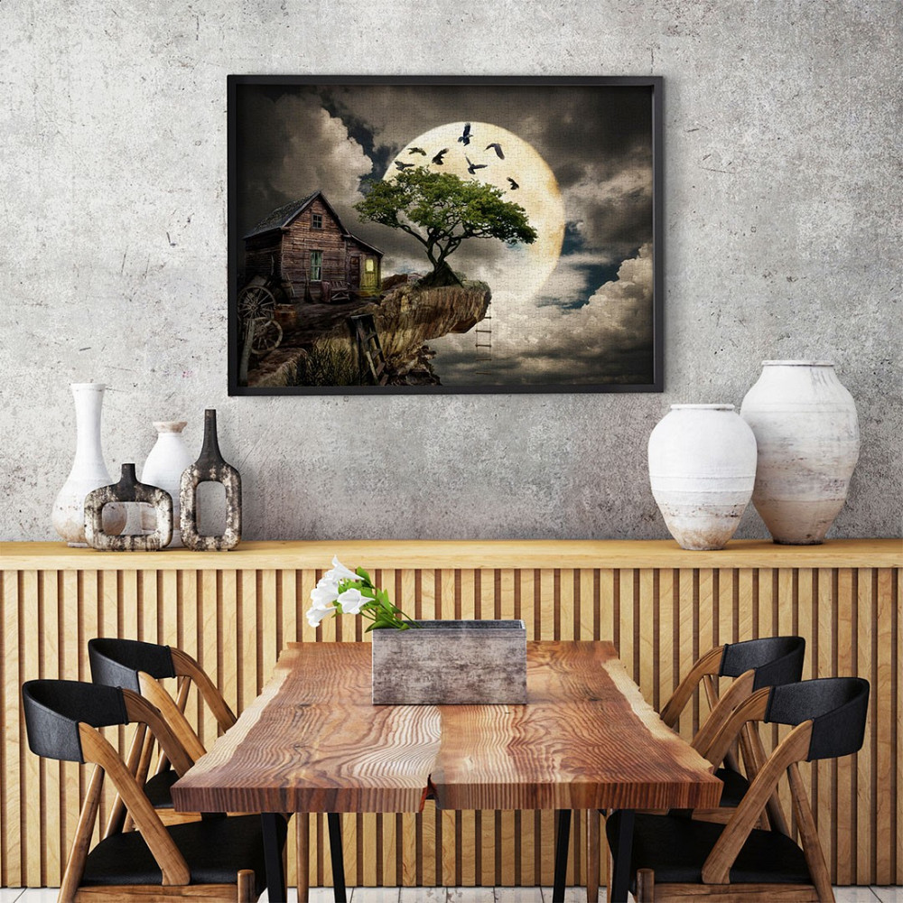 Пазл Зроблена з колод хатина на скелі - A Log Cabin on a Cliff (Enjoy-1614) Киев - изображение 7