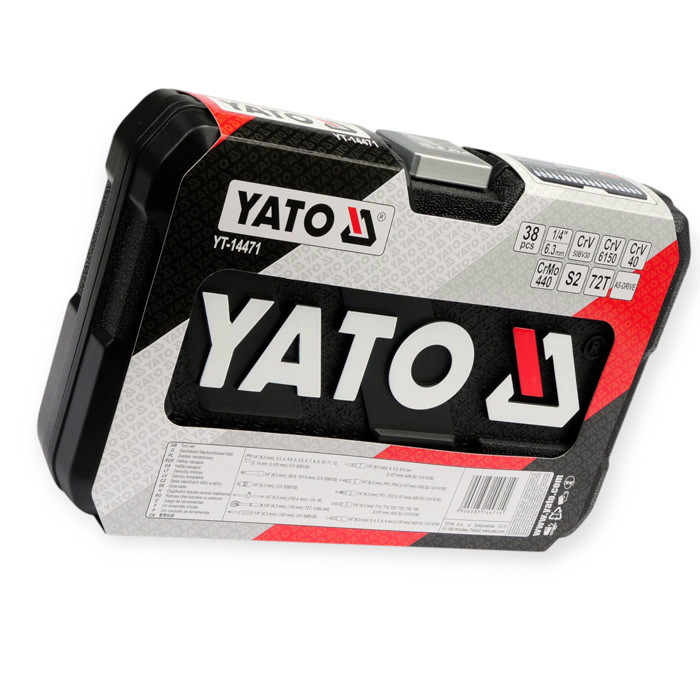 Набір інструменту 1/4" 38 шт, 3,5-14 мм з тріщ., подовжує., кардан, отв.-вороток, біти, Т-вороток Мукачево - фото 3