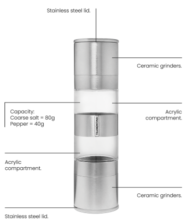 Млин для спецій 2в1 Tramontina Realce (6747181) Київ