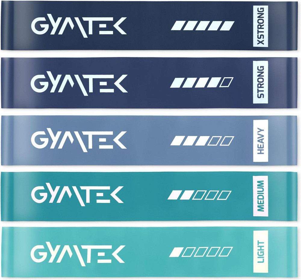 Набор резинок для фитнеса Gymtek 0,5-30кг синий Киев - изображение 1