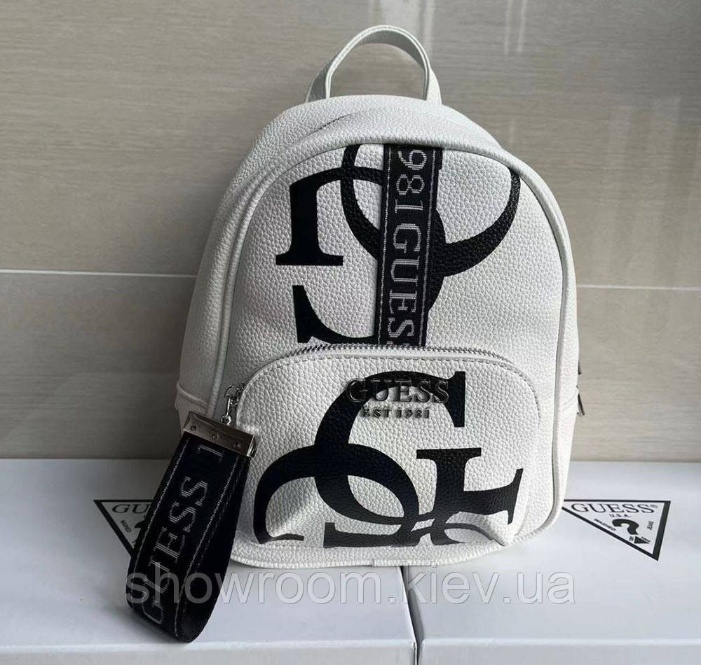 Женский небольшой рюкзак Guess (8119) белый Киев - изображение 1