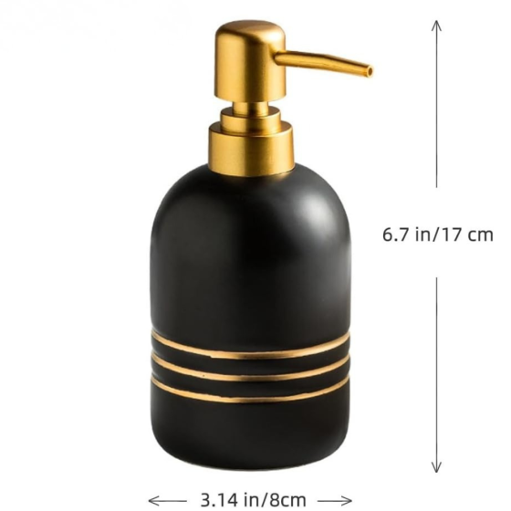 Диспенсер-дозатор для мила керамічний для ванної та кухні 380 мл, для рідкого мила та миючого засобу, білий Кам'янець-Подільський