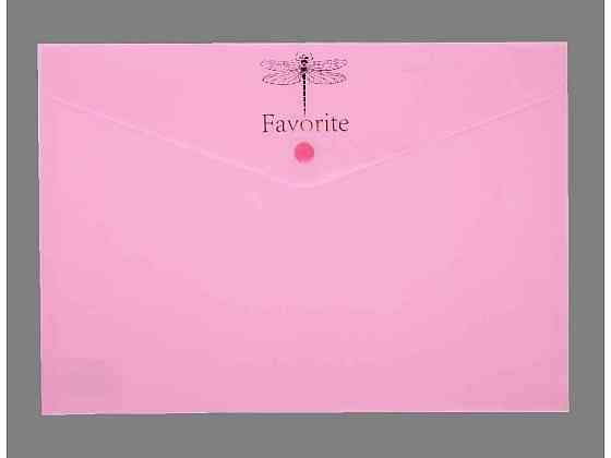 Папка-конверт на кнопке FAVOURITE, PASTEL, А4, розовая BM.3953-10 ТМ BUROMAX Solmir Киев