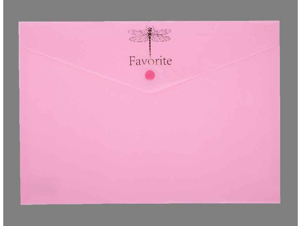 Папка-конверт на кнопке FAVOURITE, PASTEL, А4, розовая BM.3953-10 ТМ BUROMAX Solmir Киев - изображение 1