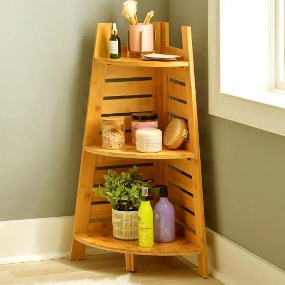 Стеллаж угловой для ванной 