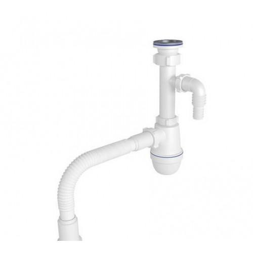Сифон для умивальника з відводом для пральної машини Аніпласт С0315 Харків - фото 1