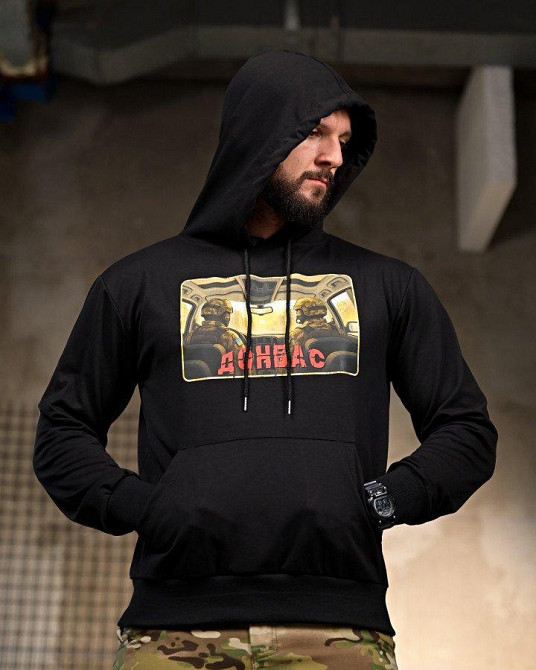 Мілітарі Худі Донбас black РП7399 Одеса - фото 4