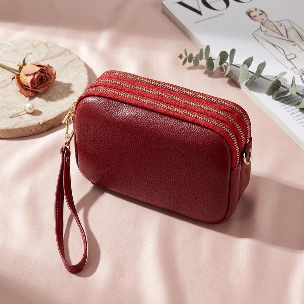 Сумка на три відділення для жінок з натуральної шкіри Vintage 22889 Київ - фото 14